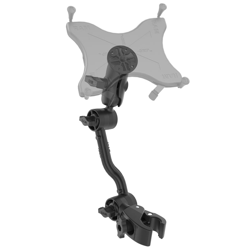 Heavy-Duty Clamp Wheelchair Mount with Spring Loaded Cradle for 9" to 10.5" Tablets (sku 57078)