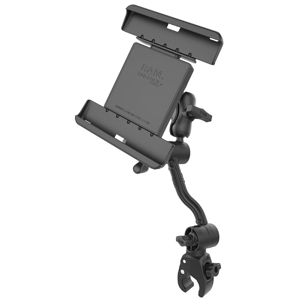 Heavy-Duty Clamp Wheelchair Mount &amp; Locking Spring Loaded Cradle for 10" Tablets (sku 57080)