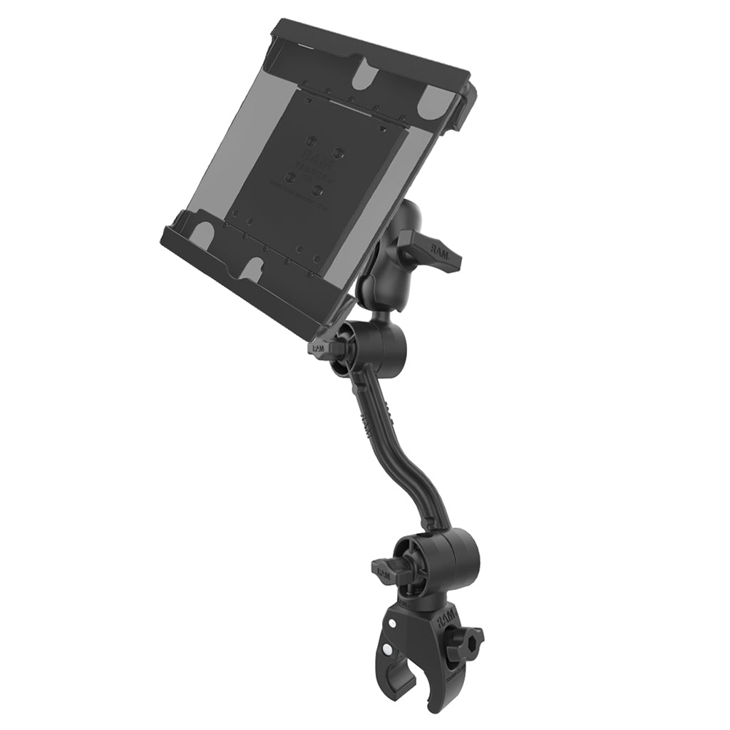 Heavy-Duty Clamp Wheelchair Mount with Spring Loaded Cradle for 9" to 10.5" Tablets (sku 57078)