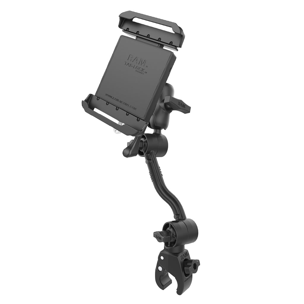 Heavy-Duty Clamp Wheelchair Mount &amp; Locking Spring Loaded Cradle for 7-8" Tablets (sku 57079)