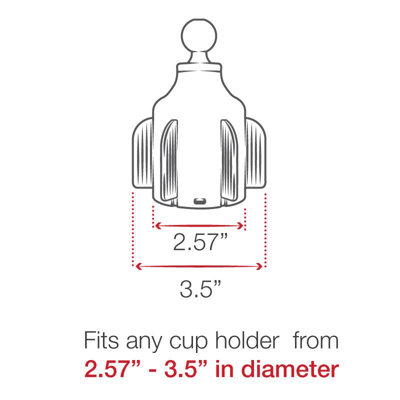 RAM Stubby Cup Holder Mount for Apple MagSafe RAP-B-299-4-AP-MAG (sku 59321)