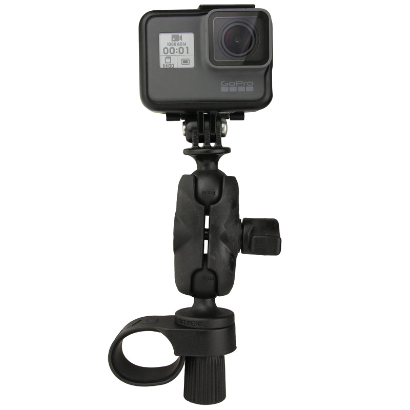 RAM Tough-Strap Double Ball Mount with Universal Action Camera Adapter RAP-B-460-A-GOP1 (sku 59243)