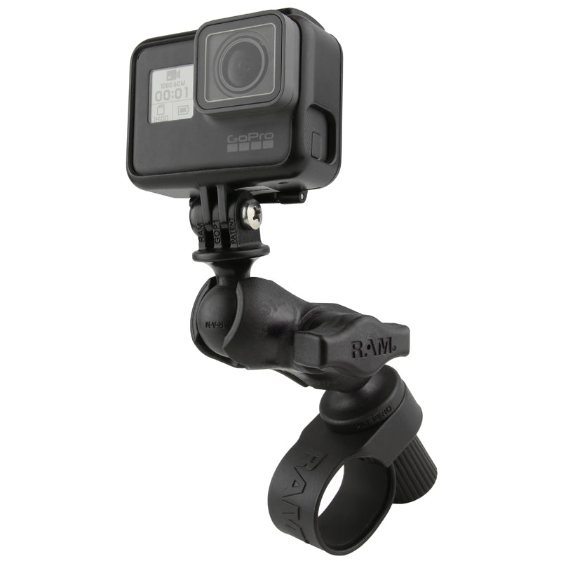 RAM Tough-Strap Double Ball Mount with Universal Action Camera Adapter RAP-B-460-A-GOP1 (sku 59243)