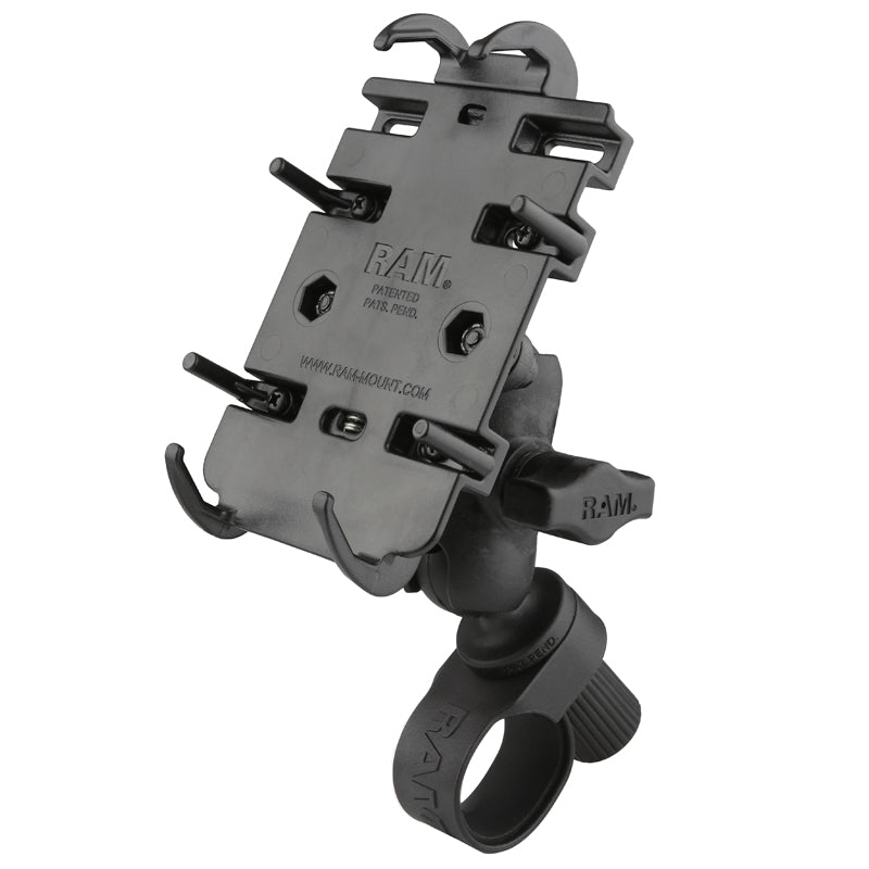 RAM Quick-Grip XL Phone Mount with RAM Tough-Strap Handlebar Base RAP-B-460-A-PD4 (sku 59244)