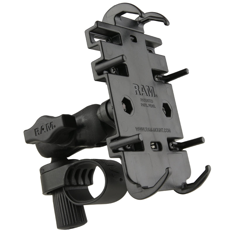 RAM Quick-Grip XL Phone Mount with RAM Tough-Strap Handlebar Base RAP-B-460-A-PD4 (sku 59244)