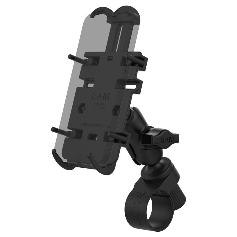 RAM Quick-Grip XL Phone Mount with RAM Tough-Strap Handlebar Base RAP-B-460-A-PD4 (sku 59244)