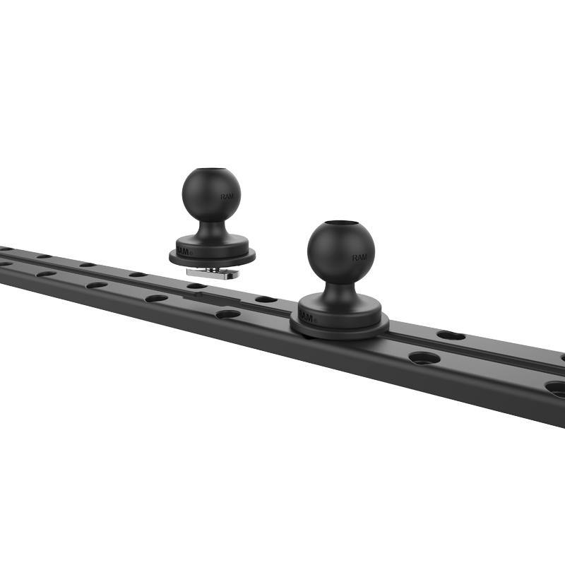 16" (40.64cm) Track Base with 2 x 1" Ball for Fleet Vehicles (sku 56076) - BuyBits Ltd UK