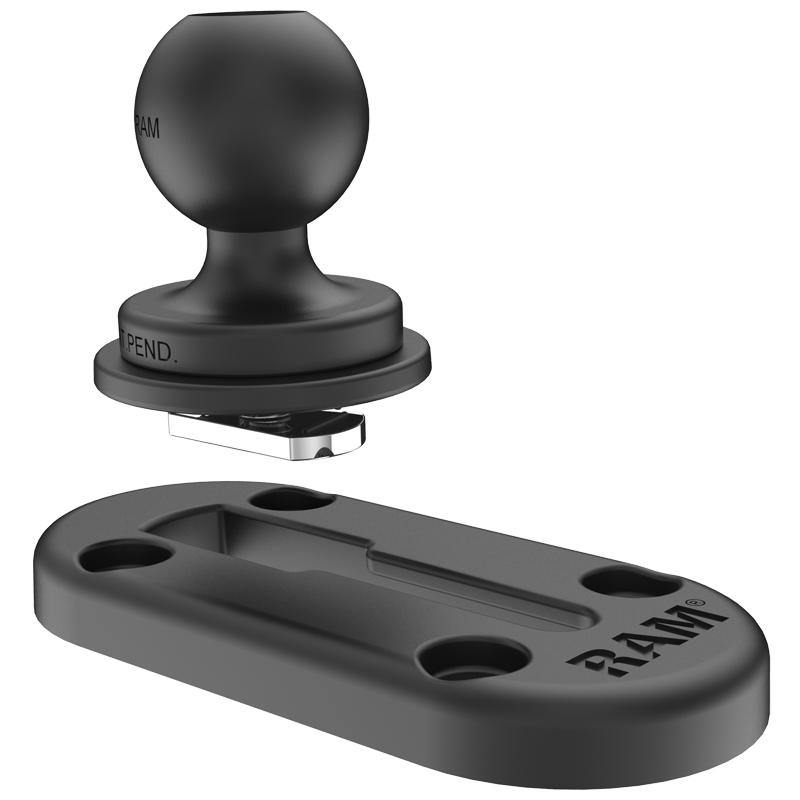 2.43&quot; (6.17cm) Track Base with 1&quot; Ball for Fleet Vehicles (sku 56064) - BuyBits Ltd UK