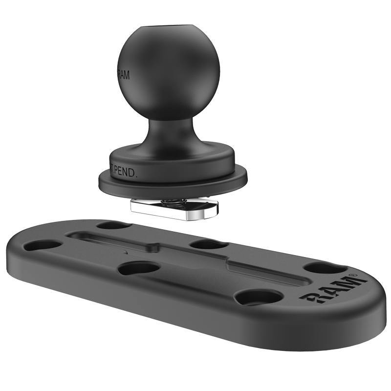 3" (7.62cm) Track Base with 1" Ball for Fleet Vehicles (sku 56065) - BuyBits Ltd UK