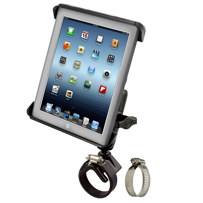 RAM Tab-Tite Mount with Strap Hose Clamp Base for iPad Gen 1-4 + More RAM-B-108-TAB3 (sku 59252)