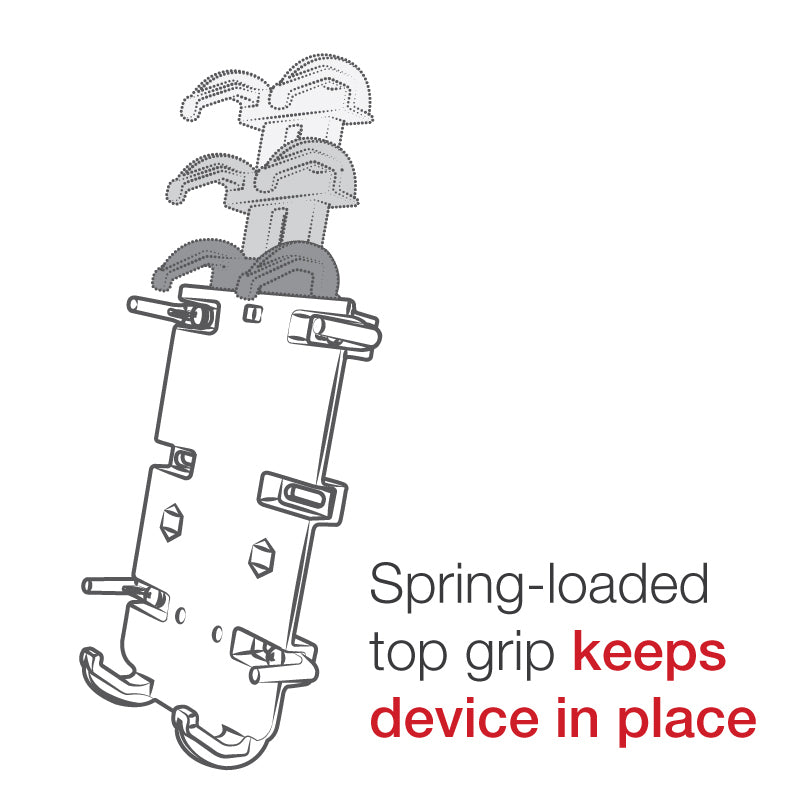 RAM Quick-Grip XL Phone Mount with RAM Tough-Strap Handlebar Base RAP-B-460-A-PD4 (sku 59244)