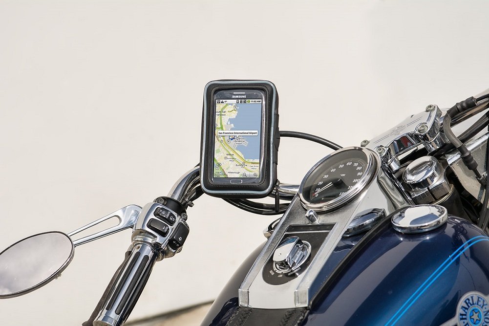 Arkon MC2C5WPCS Premium Chrome Aluminum Water-Resistant Case Bike Motorcycle Mount Phone Holder (sku 20067)