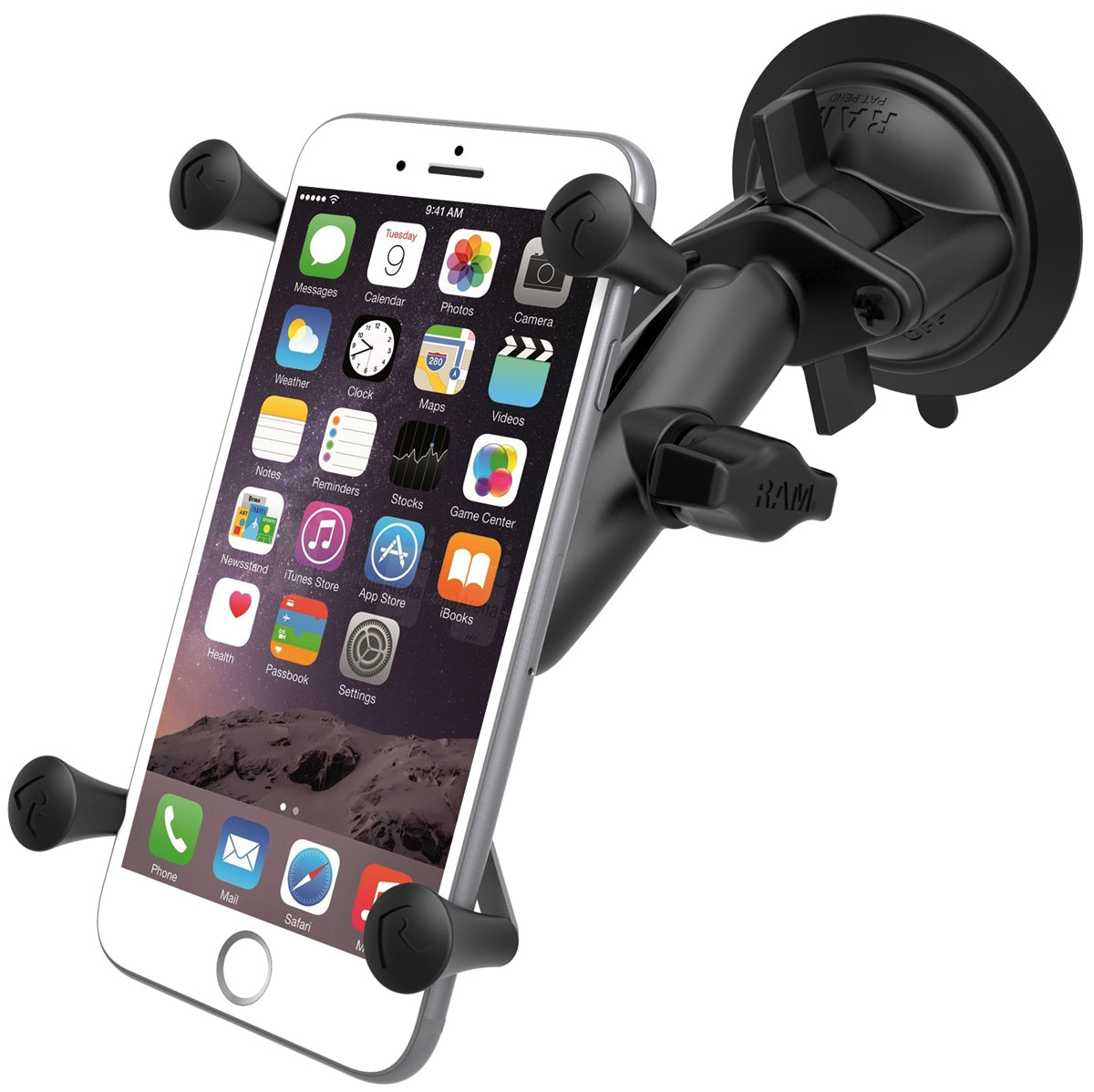 RAM-B-166-UN10 RAM X-Grip Heavy Duty Suction Windscreen Mount for iPhone 6S PLUS (sku 35542)
