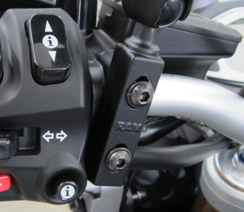 RAM UNIVERSAL MOTORCYCLE HANDLEBAR BASE WITH SINGLE 1inch BALL RAM-B-309-1 (SKU 3736)