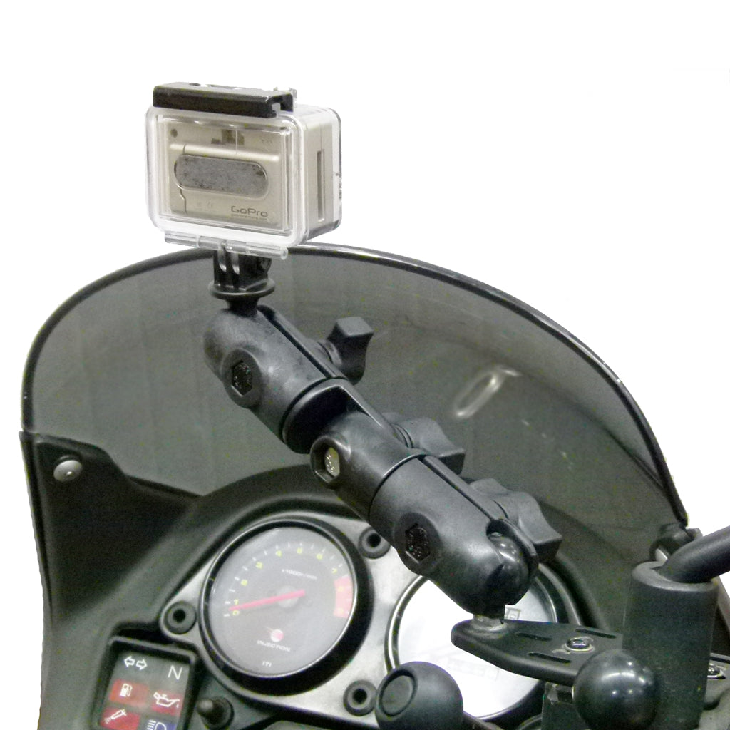 Brake - Clutch Reservoir Cover Mount with Double Socket Swivel Arm for GoPro Hero Camera (sku 30616)