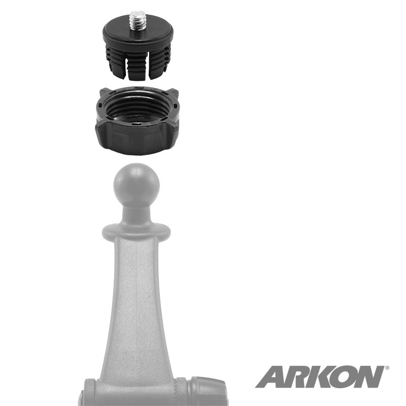 Arkon SP-SBH-KIT-CAM 17mm Ball to 1-4"-20 Camera Bolt Pattern Adapter with Tightening Ring (sku 41102)