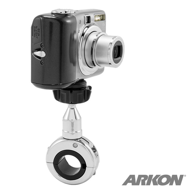 Arkon MC2CCAM Motorcycle Handlebar Camera Mount - Chrome Aluminium (sku 19458)