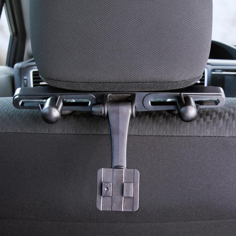 Arkon HM007-SBH Car Seat Headrest Mount Pedestal with Tiltable Arm - Dual T-Tab Compatible (sku 55993) - BuyBits Ltd UK