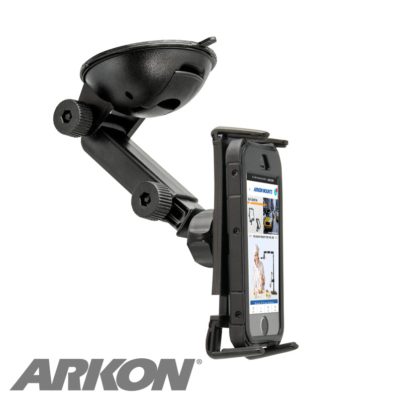 Arkon SM67622MM Windshield Suction Smartphone and Midsize Tablet Mount with Extension Arm (sku 43950)