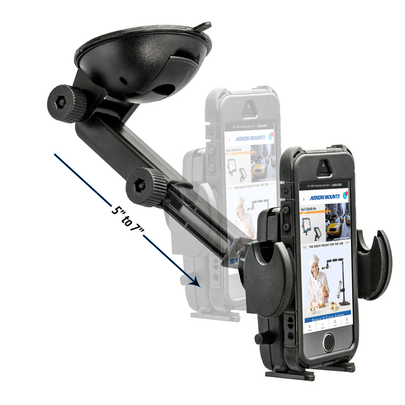 Arkon SM47622MM Windshield Suction Extension Arm Smartphone Mount (sku 43949)