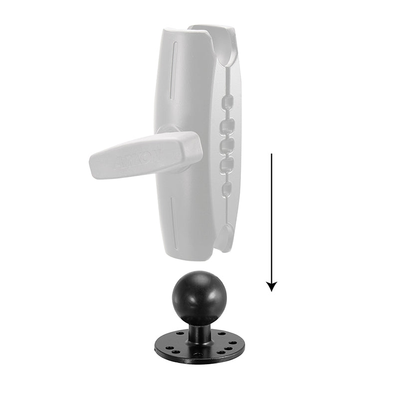 Arkon APCMAMPS38 Circular Metal 38mm (1.5 inch) Ball to 4-Hole AMPS Adapter (sku 57108)