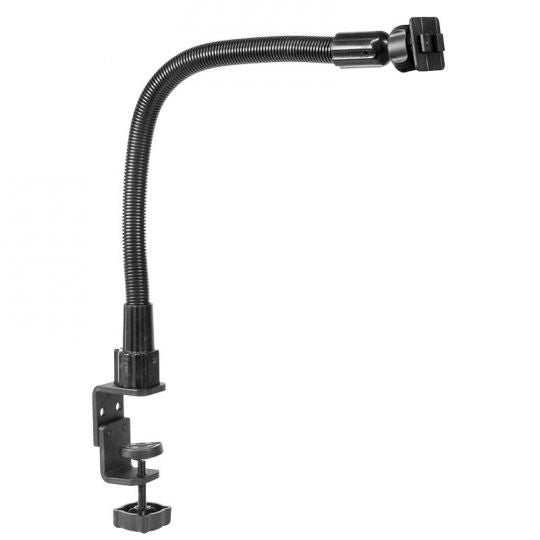Arkon GN086-22-SBH Heavy-Duty Desk, Cart or Table Clamp Mounting Pedestal with 22" Flexible Gooseneck (sku 41210)