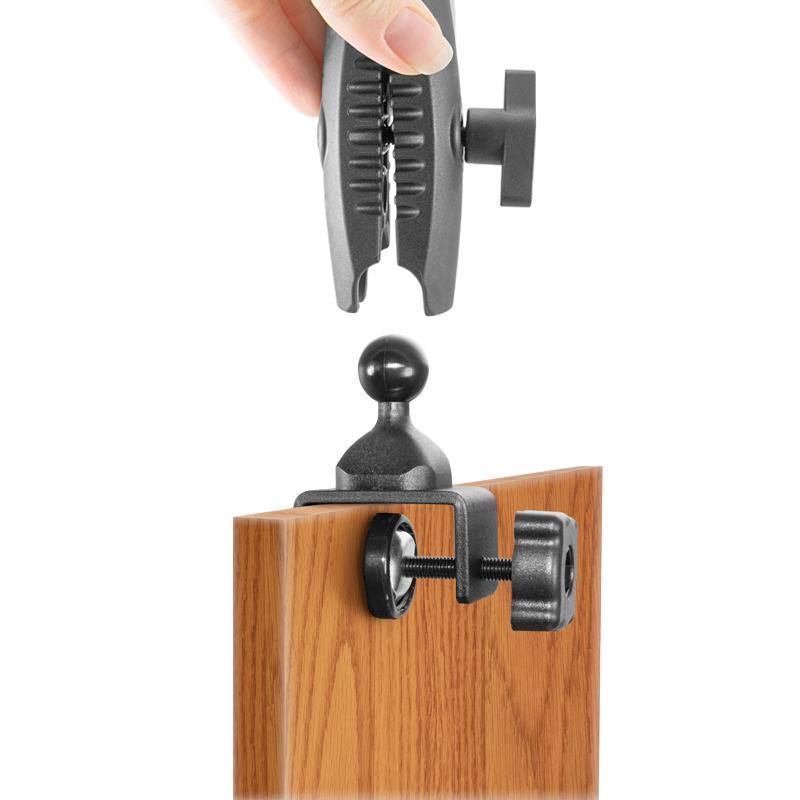 Arkon SP25MMCLAMP 25mm Swivel Ball to C-Clamp Mounting Pedestal (sku 55975) - BuyBits Ltd UK