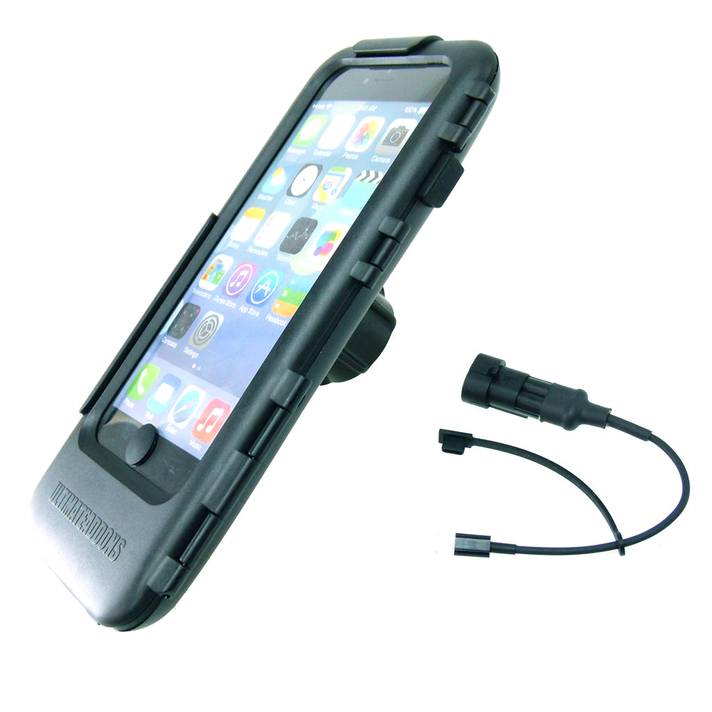 Waterproof Tough Case with Basic 1" Socket &amp; Power Adapter for iPhone 6 Plus (sku 31507)