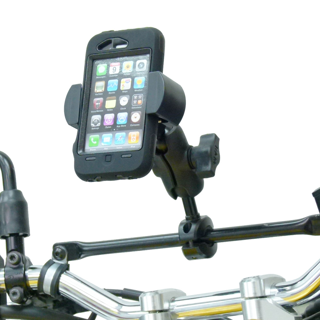 Motorcycle Crossbar Mount &amp; RoadVise Universal SmartPhone Holder (sku 31728)