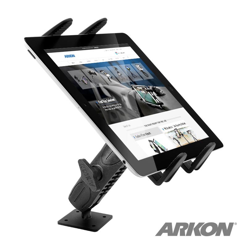 Arkon TABRMAMPS-MET Drill-Base Tablet Mount for Apple iPad Air 2, iPad Pro, iPad 4, 3, 2, Samsung Galaxy Tablets (37261)