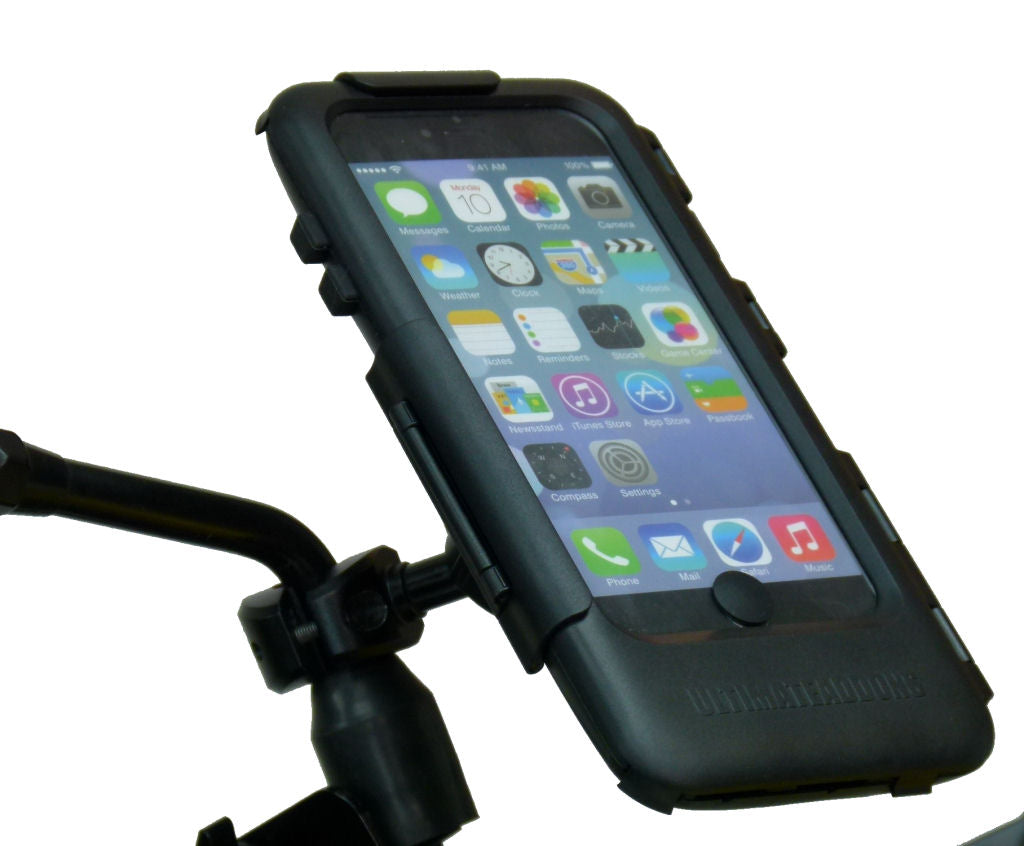 Waterproof Bike Motorcycle Scooter Tough Case Mirror Mount for iPhone 8 PLUS (sku 44527)
