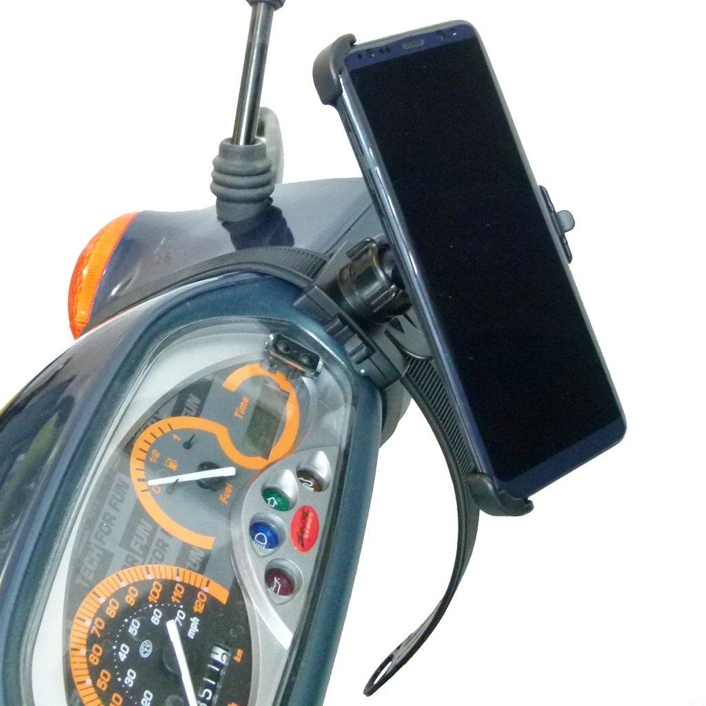 Scooter - Moped Collar Mount with Dedicated Cradle for Samsung Galaxy S8 PLUS (sku 48495) - BuyBits Ltd UK