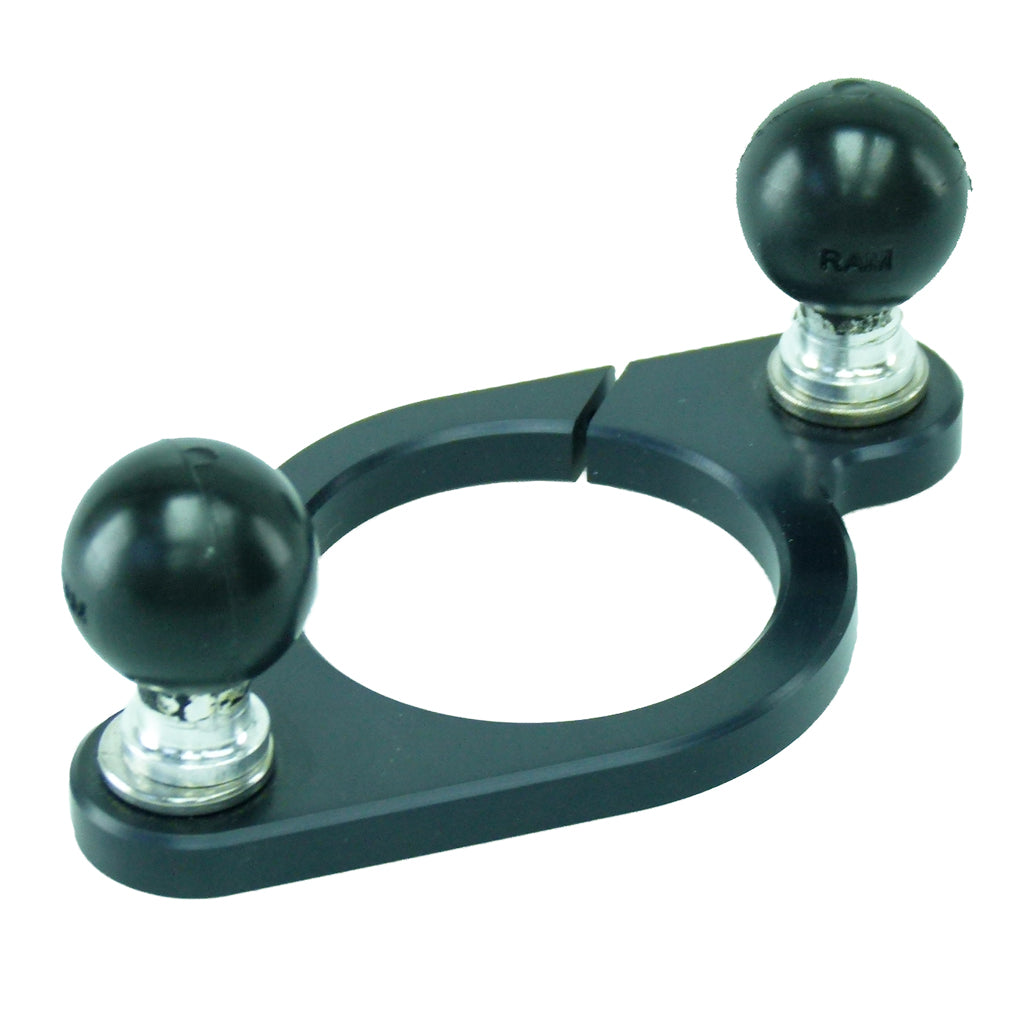 Motorcycle Fork Mount 51mm Double 1" - 25mm Ball for Satnav and Phone (sku 37246)