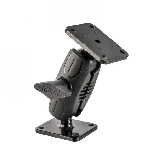 RMS2XAMPS-MET Arkon Heavy-Duty Car Dash or Wall Mounting Pedestal with Metal AMPS Head and Base (sku 39021)