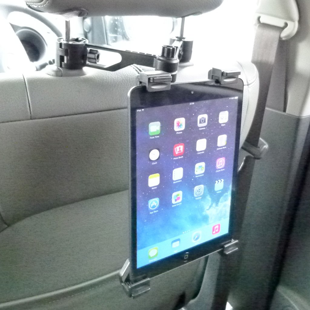 Buybits Dual Arm Headrest Mount with Adjustable Cradle for iPad Mini 2019 (sku 50597) - BuyBits Ltd UK