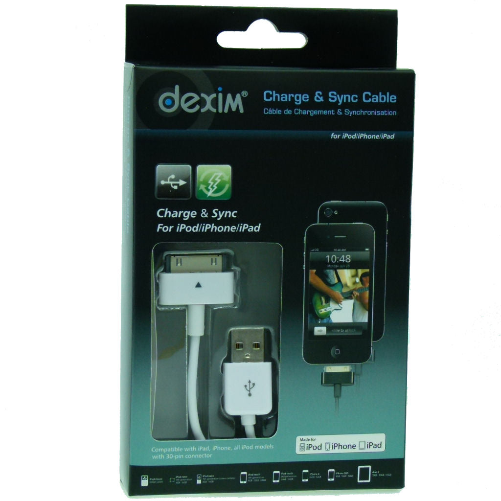 Dexim Apple iPhone 4 Charge &amp; Sync Cable (sku 30519)