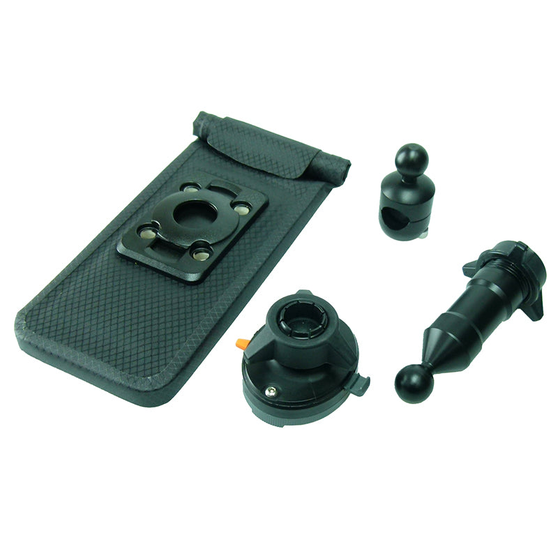 Extended Mirror mount &amp; TiGRA U Pouch Universal Phone Holder (sku 45559)