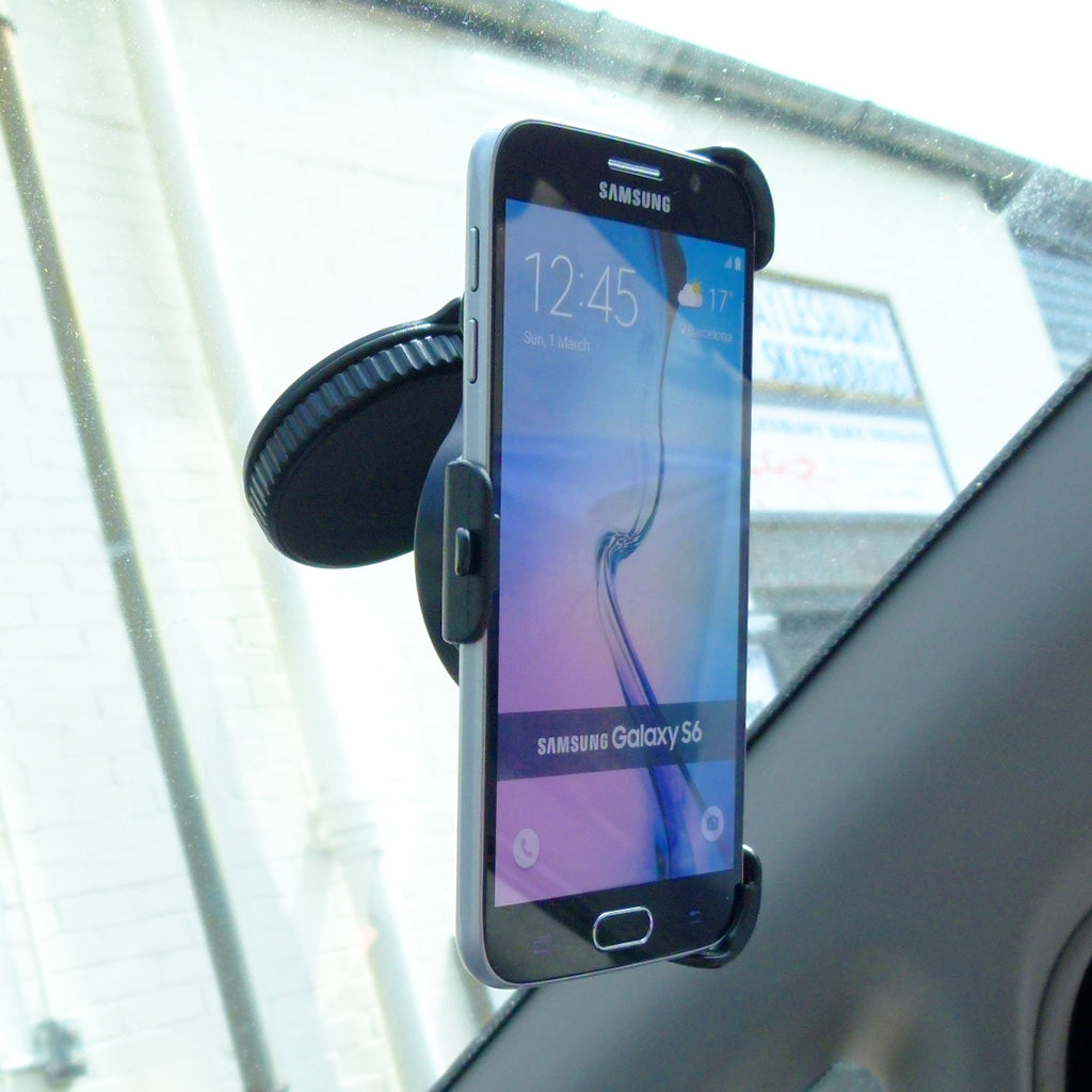 Dedicated 'Fast Lock' Suction Car Windscreen - Dash Mount for Samsung Galaxy S6 (sku 31606)