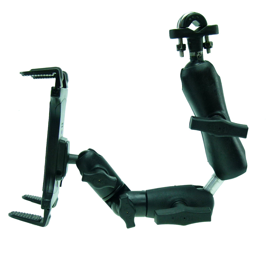 Wheelchair Rail - Tube Mount with Extension &amp; Tablet Holder for Amazon Kindle Fire. (sku 21675)