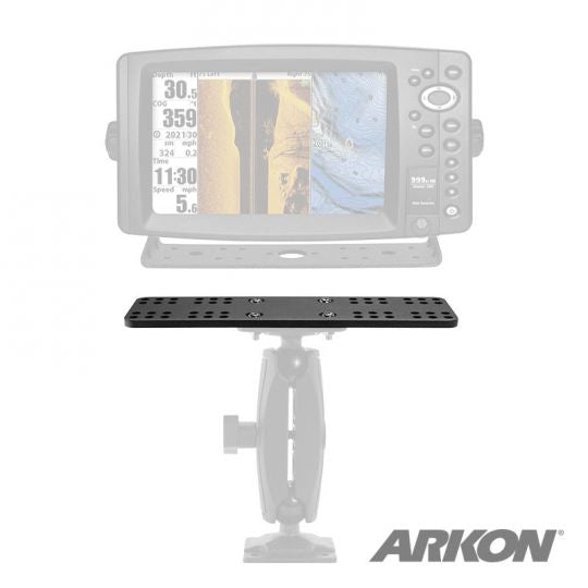 Arkon APEQUIP Universal Marine Electronic Fishfinder Splitter Bar 2 Device Mounting Plate (sku 37838)