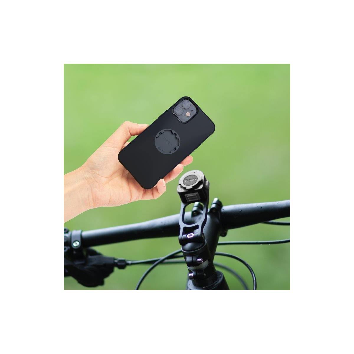 Hardwire Powered 20.5-24.5mm Bike Stem Mount &amp; TiGRA MountCase for iPhone 12 Mini (sku 56608) - BuyBits Ltd UK
