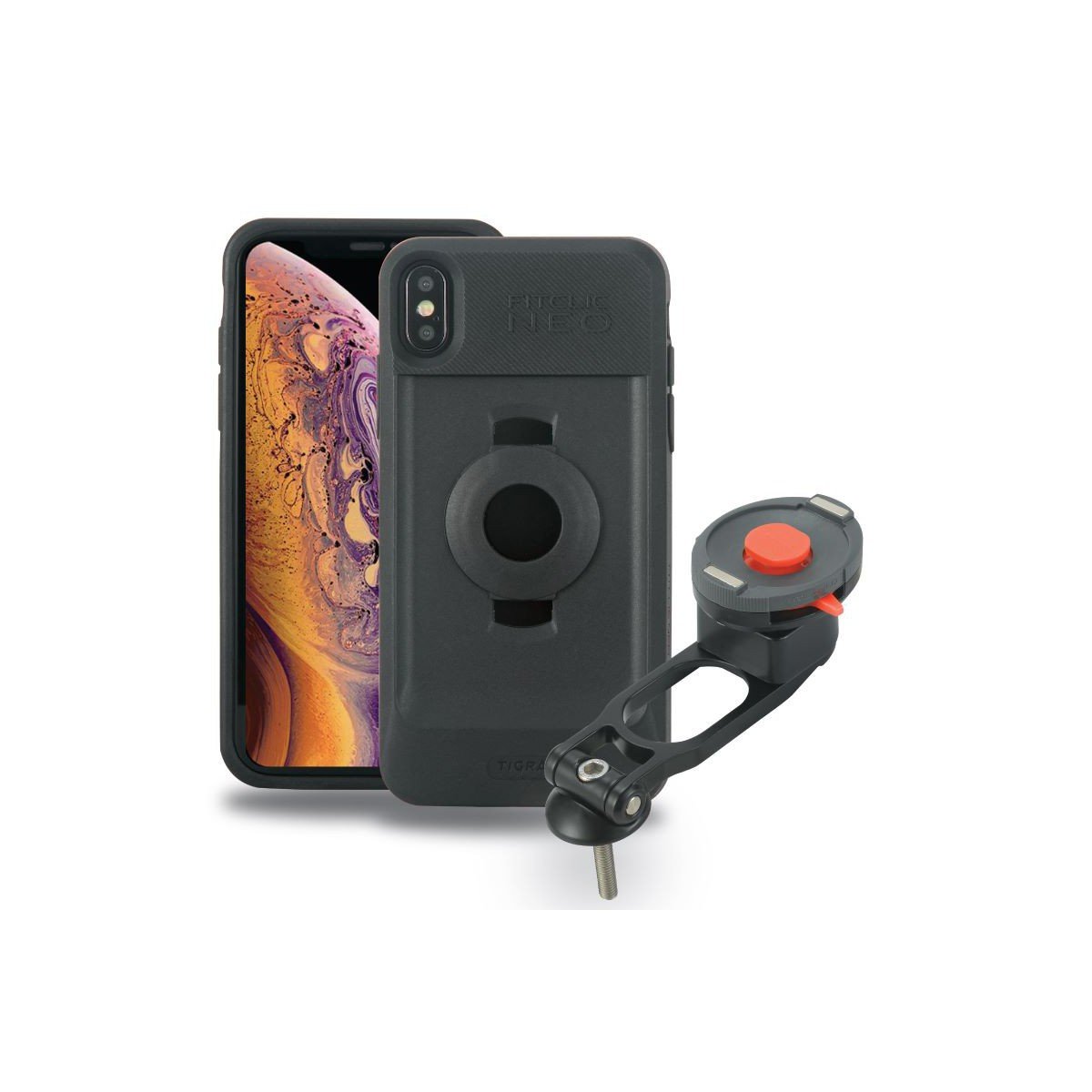 FitClic Neo Kit bike stem cap for iPhone XS MAX - BuyBits Ltd UK