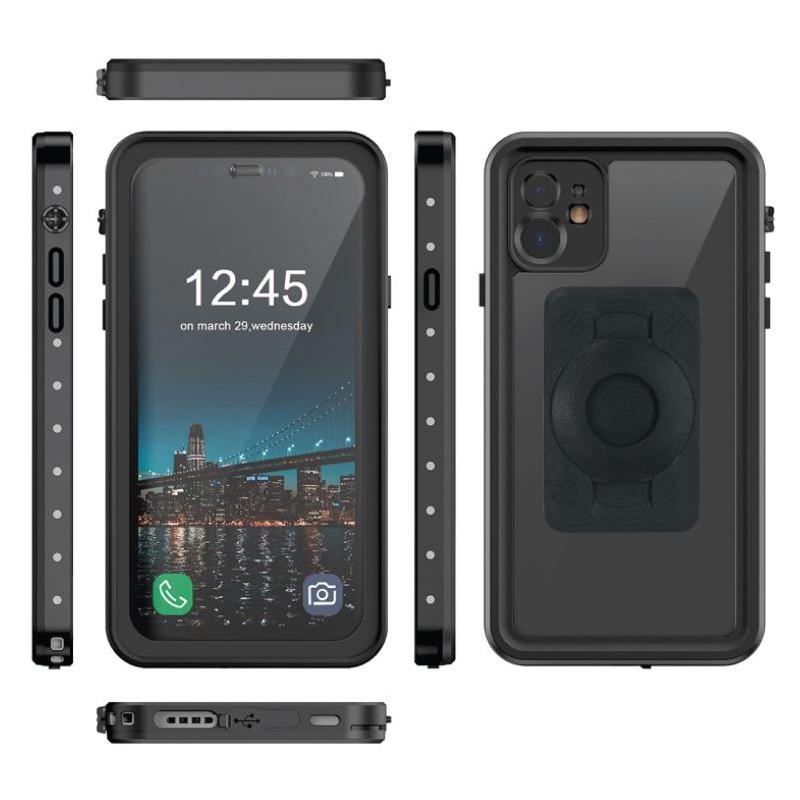 15-17mm Motorcycle Fork Stem Yoke Mount &amp; TiGRA FITCLIC Neo DRY Case for iPhone 11 (sku 51501) - BuyBits Ltd UK