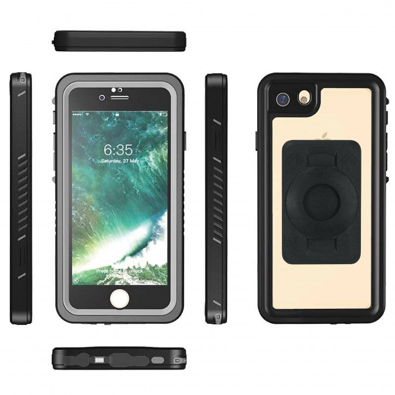 Extended Scooter Mirror mount &amp; TiGRA DRY Case for iPhone 8 (sku 45531)