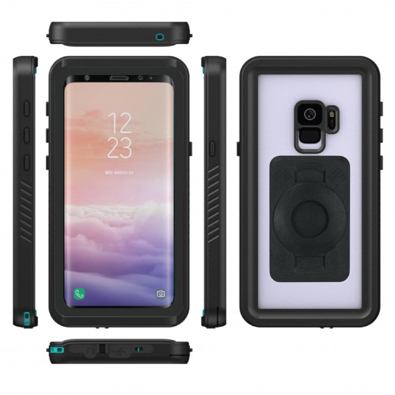 Compact Scooter Mirror mount &amp; TiGRA DRY Case for Samsung Galaxy S9 (sku 45525)
