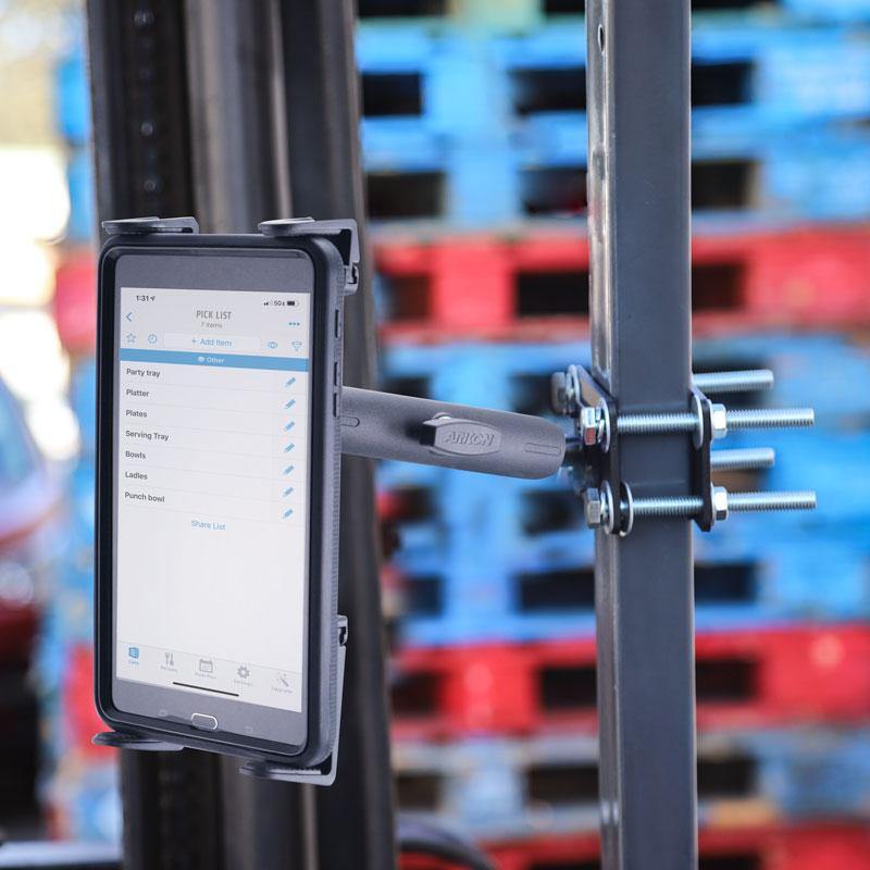 Arkon FLBK256TAB1 25mm Metal Robust Forklift Pillar Tablet Mount (sku 55995) - BuyBits Ltd UK