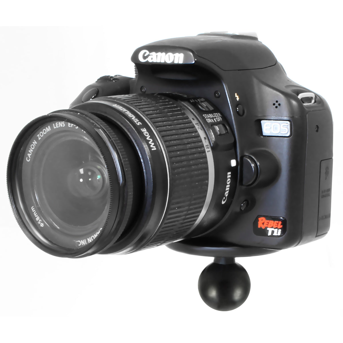 RAM 2.5inch DIA ROUND CAMERA BASE WITH 1inch BALL &amp; 1-4inch 20 STUD RAM-B-202A (SKU 3720FBA)