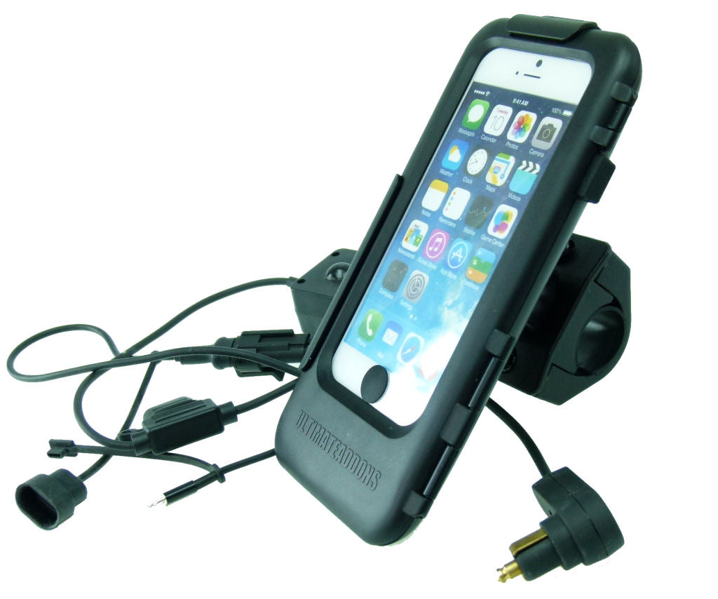 Waterproof Motorcycle DIN Hella Powered PRO Mount Kit for iPhone 7 (sku 45174)