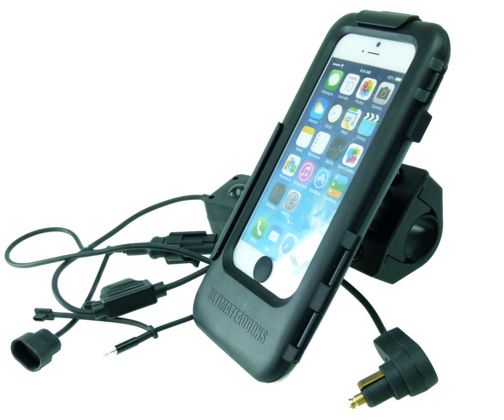 Waterproof Motorcycle DIN Hella Powered PRO Mount Kit for iPhone SE 2 (2020) (sku 53494) - BuyBits Ltd UK