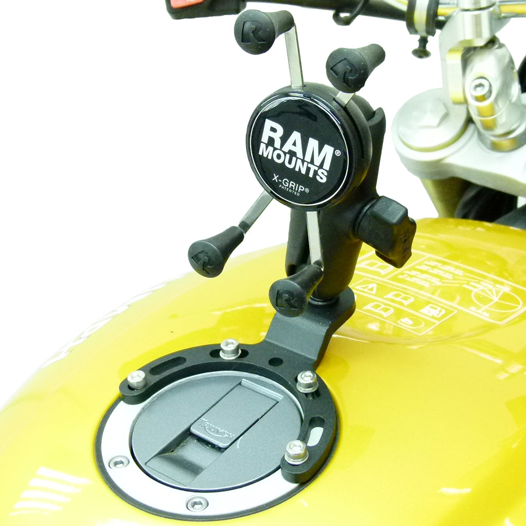 RAM Fuel Tank Mount with X-Grip for Mobile Phones fits BMW &amp; Kawasaki Motorcycles (sku 35961)